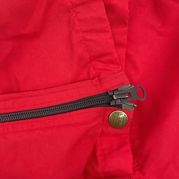 Vintage 90s LL Bean Full Side Zip Pants Women M Red Hiking Outdoor Breakaway - Picture 4 of 13